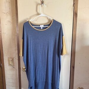 Blue and Gold Women's Top